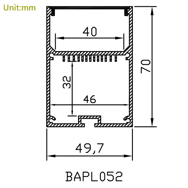 Suspended Ceiling Lighting LED Diffuser - 44.8mm Inner Width Suspended Ceiling Lighting LED Diffuser - 44.8mm Inner Width